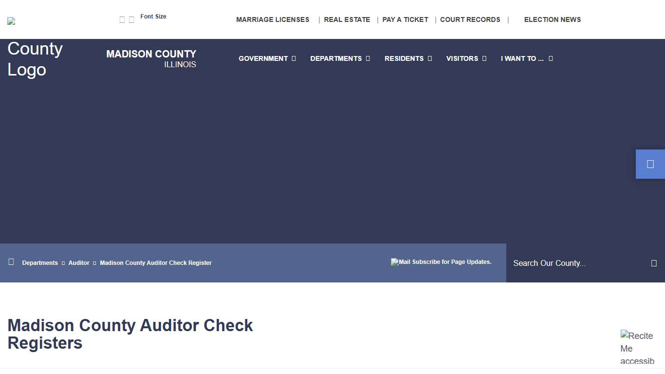 Welcome to Madison County, IL